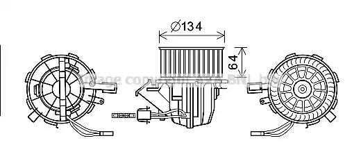 Ava vw вентилятор салону audi a4/5q5 08- AI8391 AVA QUALITY COOLING