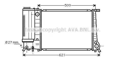 Радіатор, система охолодження двигуна BW2101 AVA