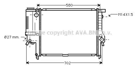 Радіатор система охолодження двигуна clever fit BW2121 AVA