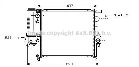 Ava bmw радіатор сист. охолодження двиг. 3 e30 1.6/1.8 BW2137 AVA QUALITY COOLING