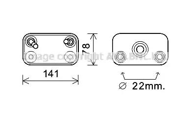 Радіатор масляний кпп x5 e53 00-  ava BW3406 AVA
