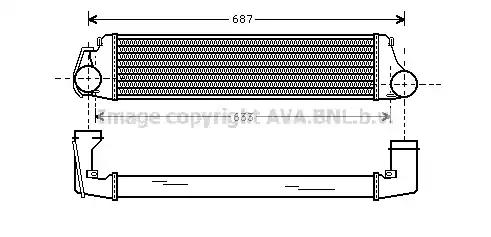 Ava bmw інтеркулер 3 e46 320/330d 99- BW4207 AVA