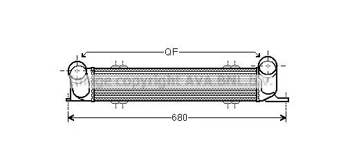 Охолоджувач наддувального повітря BW4378 AVA QUALITY COOLING