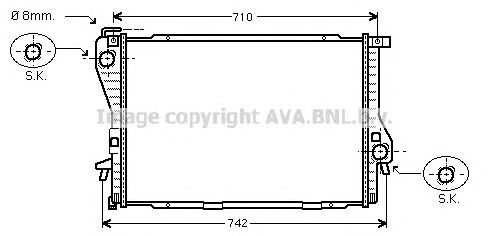 Bwa2233 ava радіатор охолодження 5 e397 e38 2.0/4.4 BWA2233 AVA