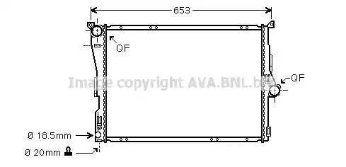 Ava bmw радіатор охолодження механіка 1/3 e90x1 e84 2.0/3.0 BWA2291 AVA