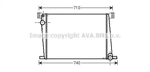 Радіатор, система охолодження двигуна BWA2356 AVA