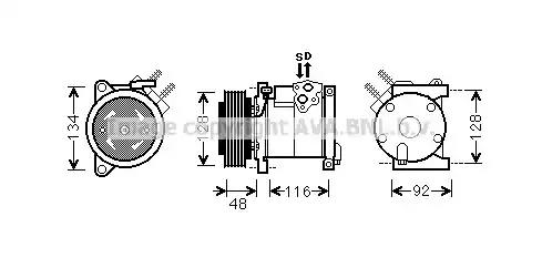 Компресор, система кондиціонування повітря CRAK102 AVA QUALITY COOLING
