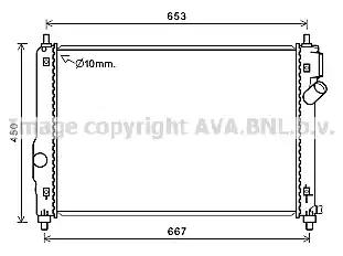 Ava chevrolet радіатор охолодження двиг. aveo / kalos 1.2 08- CT2064 AVA QUALITY COOLING