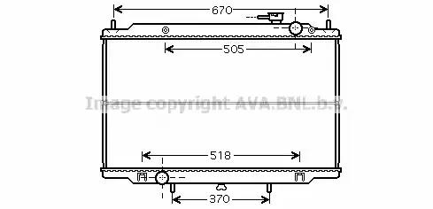 Радіатор системи охолодження двигуна DN2266 AVA