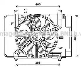 Вентилятор, система охолодження двигуна DN7532 AVA QUALITY COOLING