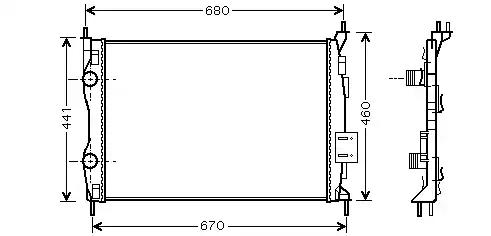 Радіатор, система охолодження двигуна DNA2278 AVA