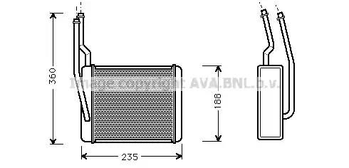Fd6272 ava радіатор опалення fd focus/transit lhd 98- вир-во ava FD6272 AVA