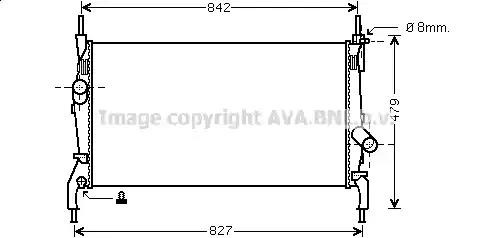 Fda2405 ava радіатор охолодження ford transit 260 2006 2.2 tdci ford transit 260... FDA2405 AVA
