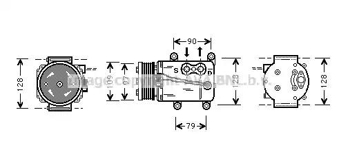 Fdak105 ava компресор кондиціонера ford focus 98- FDAK105 AVA