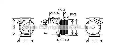 Компресор, система кондиціонування повітря FDAK433 AVA QUALITY COOLING