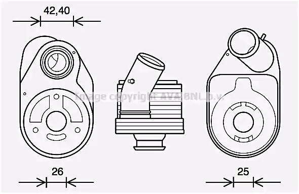 Радіатор масляний fiat ducato 23d 07  ava FT3610 AVA QUALITY COOLING
