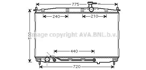Радіатор охолодження двигуна hyundai santa fe ii 06-11 at  ava HY2174 AVA