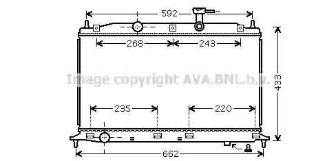 Радіатор охолодження двигуна HY2188 AVA