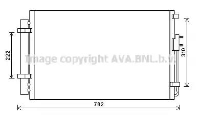 Hy5344d ava радіатор кондиціонера hyundai santa fe 2013 2.4 cvvt gdi HY5344D AVA