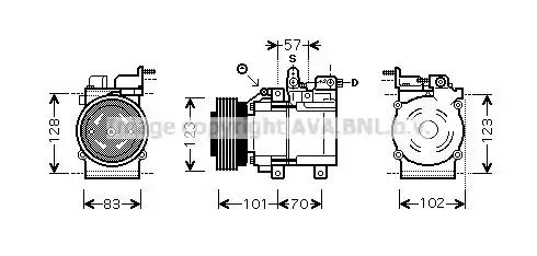 Компресор, система кондиціонування повітря HYK209 AVA QUALITY COOLING