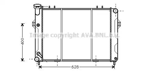 Ava jeep радіатор системи охолодження двигуна cherokee 4.0 91- JE2008 AVA
