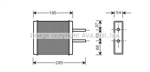 Ava kia радіатор опалення clarus 1.8 2.0 96- KA6047 AVA QUALITY COOLING