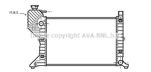 Радіатор охолодження mb sprinter mt-ac 95-99 ava MSA2181 AVA