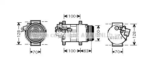 Ava db компресор кондиціонера w169 w245 MSAK404 AVA