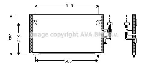 Ava mitsubishi радіатор кондиціонера конденсатор galant v 97- MT5106 AVA