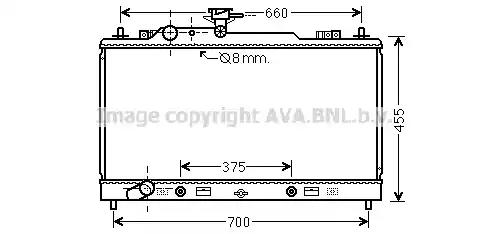 Ava mazda радіатор охолодження 6 2.0 07- автомат MZ2228 AVA