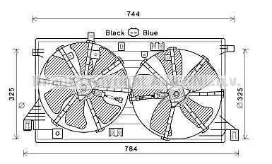 Ava mazda вентілятор радіатора 3 1.6 08-14 MZ7550 AVA QUALITY COOLING