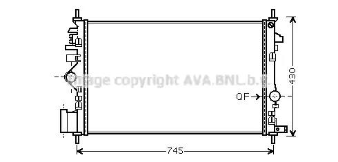 Ava opel радіатор охолодження insignia 2.0 cdti OLA2474 AVA