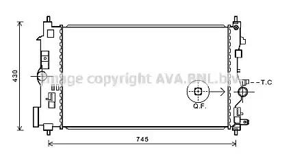 Радіатор, система охолодження двигуна OLA2591 AVA