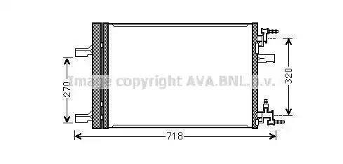Радіатор кондиціонеру astra j 1.4 i  10/09- ava OLA5500D AVA
