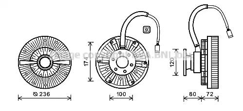 Муфта, вентилятор радіатора REC101 AVA