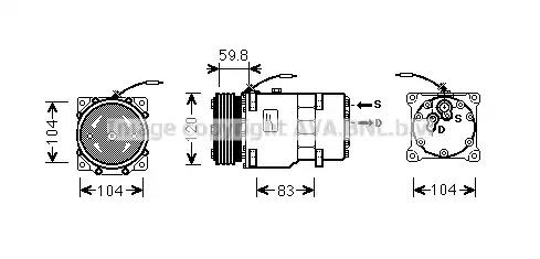 Компресор, система кондиціонування повітря RTAK402 AVA QUALITY COOLING