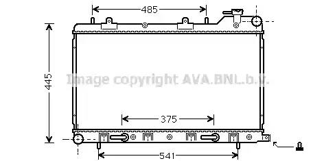 Радіатор система охолодження двигуна SU2075 AVA QUALITY COOLING