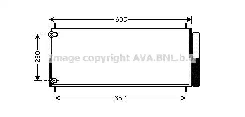 Ava toyota радіатор кондиціонера auris corolla 06- TO5406D AVA