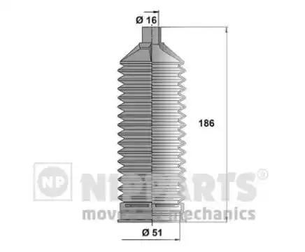 Комплект гофрованих кожухів, механізм рульового... J2840506 NIPPARTS