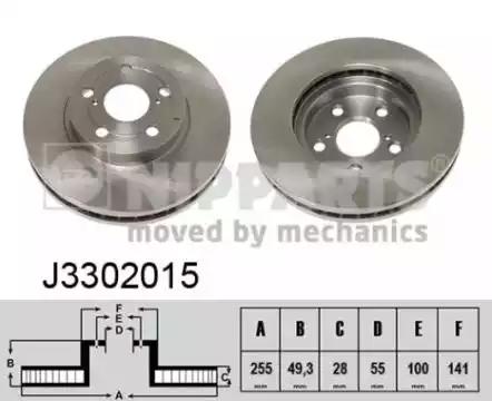 Гальмівний диск J3302015 NIPPARTS