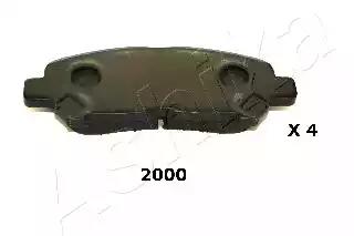 Гальмівні колодки дискові зад. toyota kluger ii 3.5 07-/highlander 2.7 09- 51022000 ASHIKA