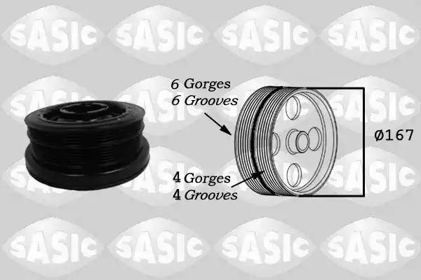 Шків колінчастого валу bmw 30tdi m57d30 вир-во sasic 2156034 SASIC