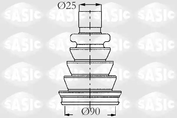 Комплект пилозахисний, приводний вал 2933633 SASIC