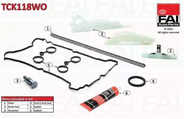 Zestaw łańcucha rozrządu mini mini c oop er s 06- TCK118WO FAI