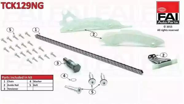 К-кт ланцюга грм без ущільнень citroen c4 1.6 08-/peugeot 308 1.6 07- TCK129NG FAI
