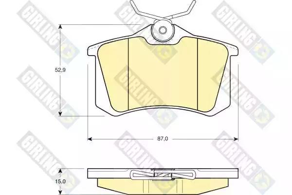 Комплект гальмівних накладок, дискове гальмо 6108231 GIRLING