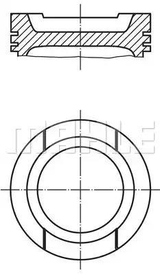 Поршень 0330100 MAHLE KNECHT