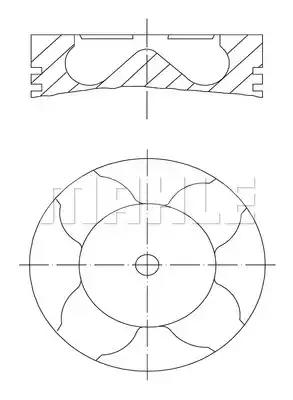 Поршень 0334300 MAHLE KNECHT