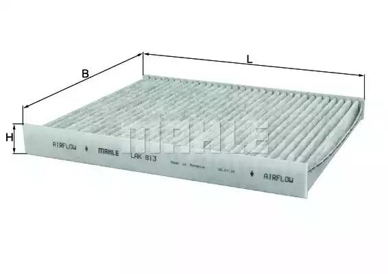 Filtr kabinowy  weglowy LAK813 MAHLE KNECHT