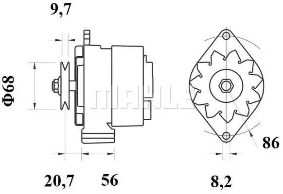 Генератор MG396 MAHLE KNECHT